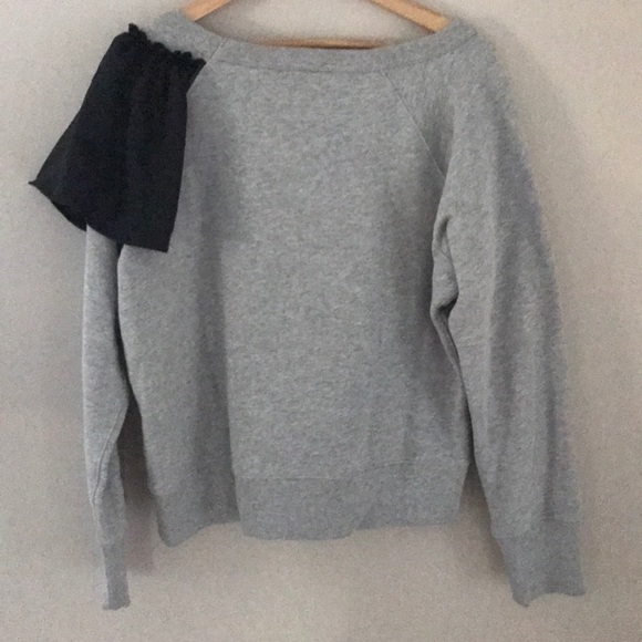 NWT J. Crew Medium left cutest ruffled sweatshirt - Picture 3 of 5